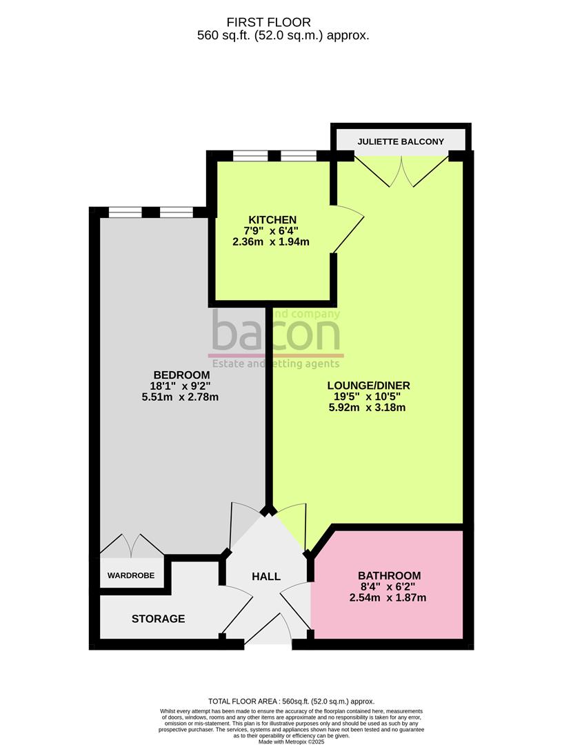 Floor Plan | Flat - Retirement | Pegasus Court, Worthing, BN11 | To Let